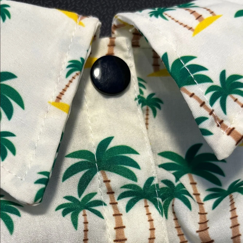 Fuzzyard size 2 small dog Palm Tree Print top shirt clothes pet outfit